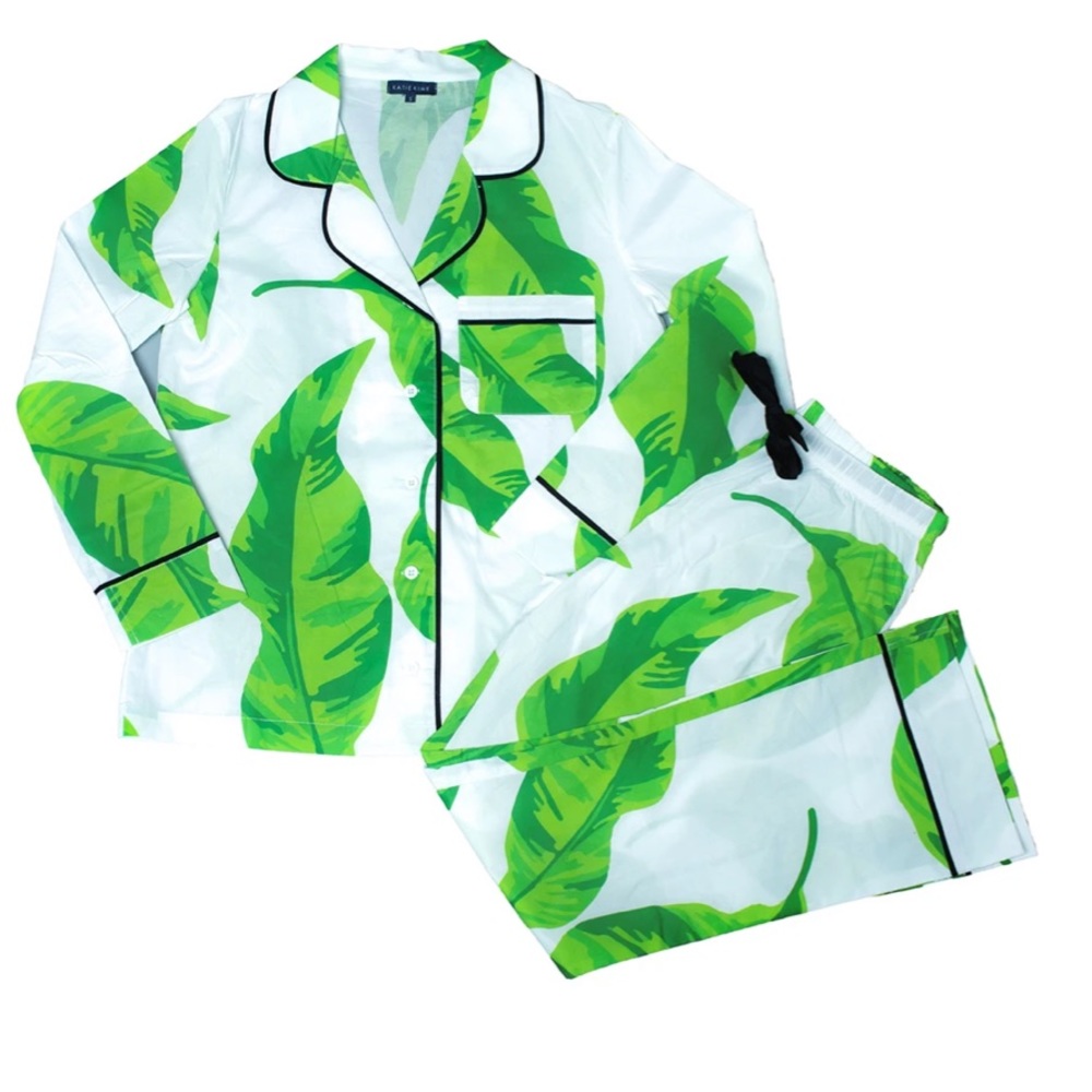 Katie Kime banana leaf pajamas NWOT